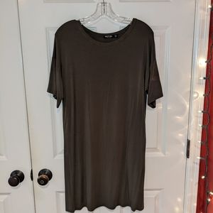 Nasty Gal Olive Green T-Shirt Dress